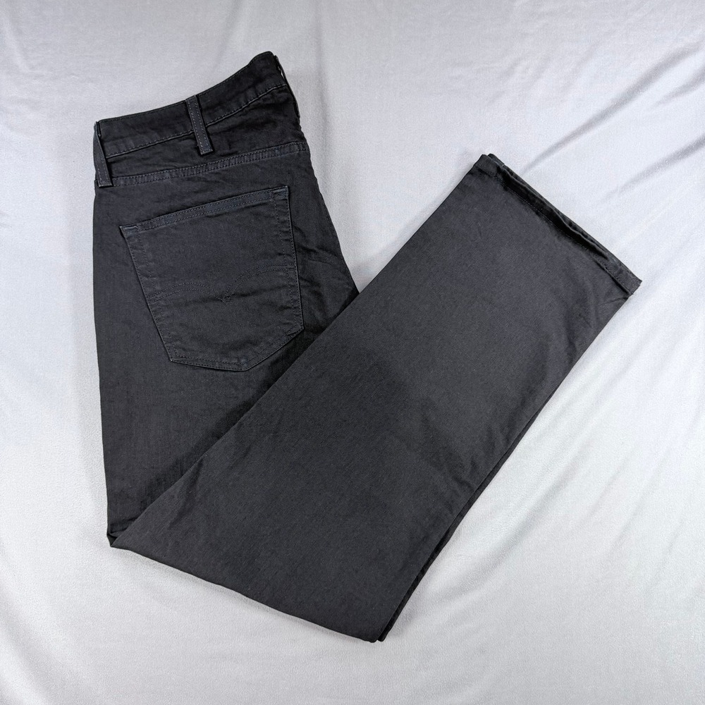 Levis Mens 38x32 Black Cotton Blend 559 Relaxed Straight Leg Stretch Denim Jeans - Picture 11 of 11